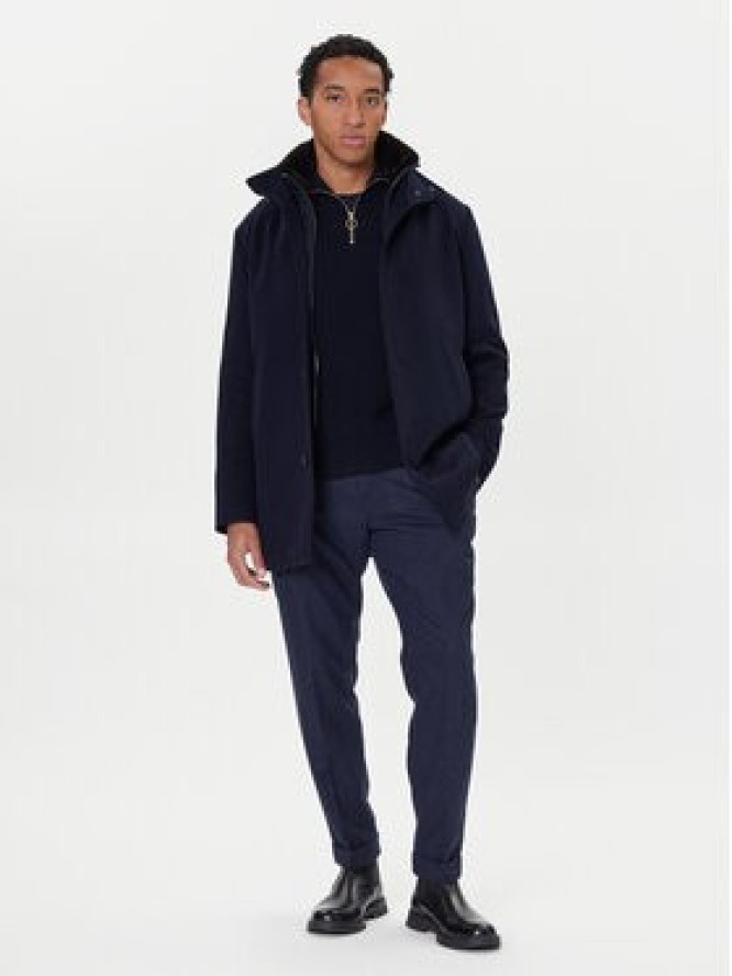 Paul&Shark Płaszcz wełniany 15312418 Granatowy Regular Fit