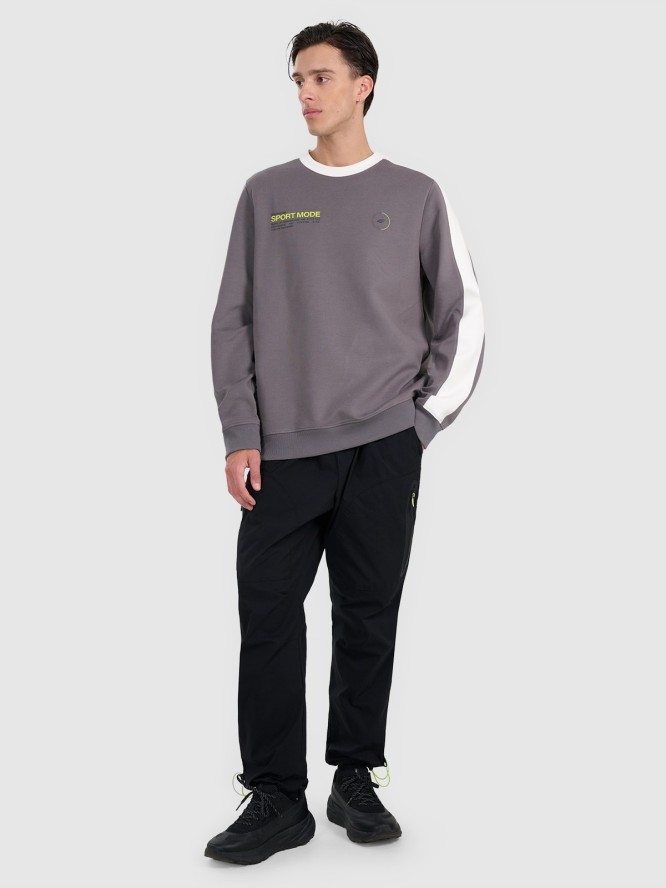 4F Bluza dresowa nierozpinana bez kaptura męska - szara M