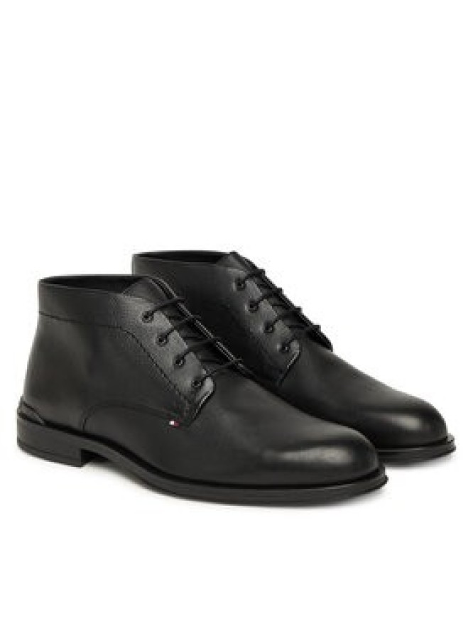 Tommy Hilfiger Trzewiki Corporate Hilfiger Lth Boot FM0FM05697 Czarny