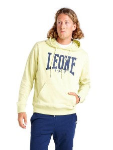 Leone 1947 Apparel Męska bluza z kapturem i dużym logo, lekka bawełna