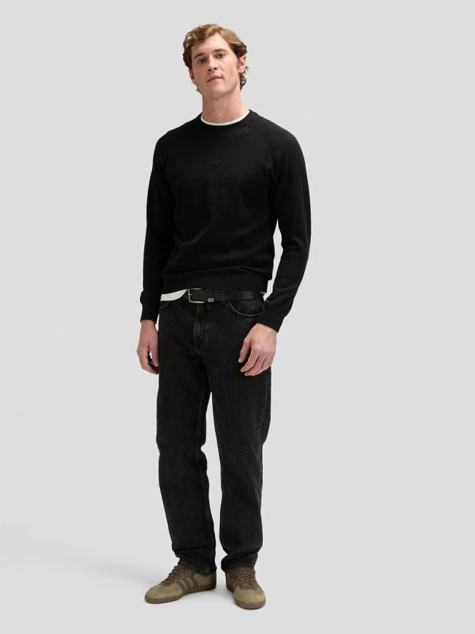 MESKI SWETER LEE CLEAN RAGLAN SWEATER BLACK 112378518