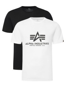 Alpha Industries Komplet t-shirtów Basic 106524 Biały Regular Fit