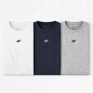T-SHIRT MĘSKI 4F KOMPLET 3 SZTUKI KOLEKCJA LIMITOWANA S M3947 SS26