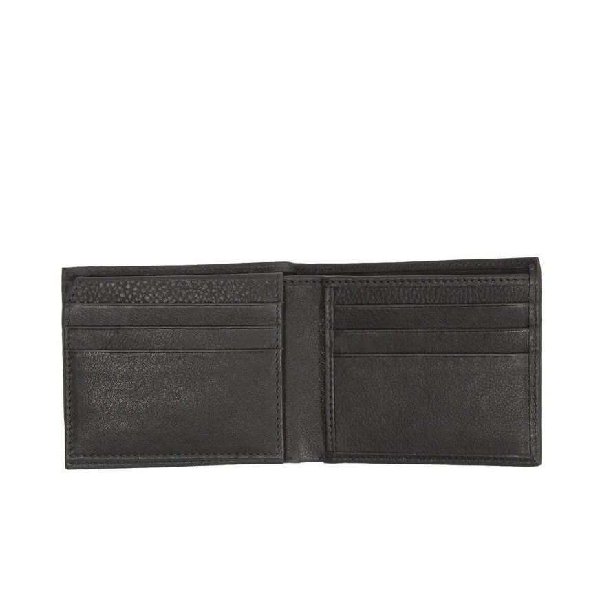 MUSTANG Livorno Wallet Top Opening UNIWERSALNY SKÓRZANY PORTFEL PREMIUM POJEMNY NA KARTY SKÓRA BLACK 06.102900