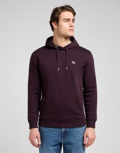 MESKA BLUZA LEE PLAIN HOODIE DEEP WINE 112371837