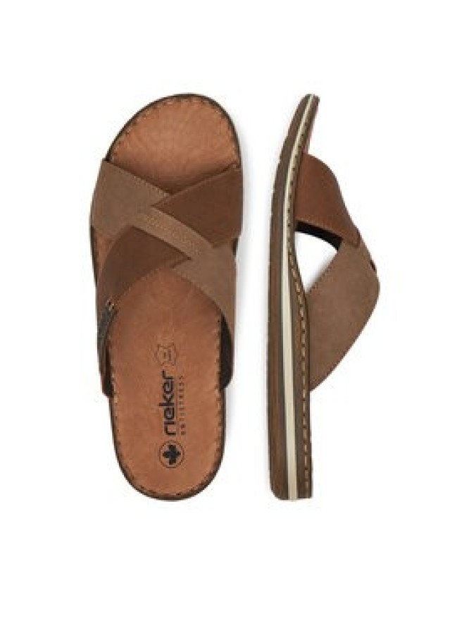 Rieker Klapki 21088-25 Brązowy