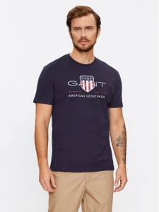 Gant T-Shirt Reg Archive Shield Ss 2003199 Granatowy Regular Fit