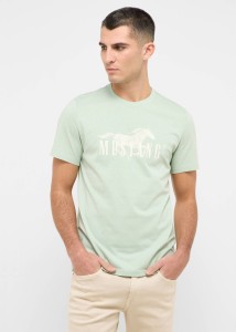 Męski T-Shirt Mustang Style Austin Frosty Green 1016492 6180