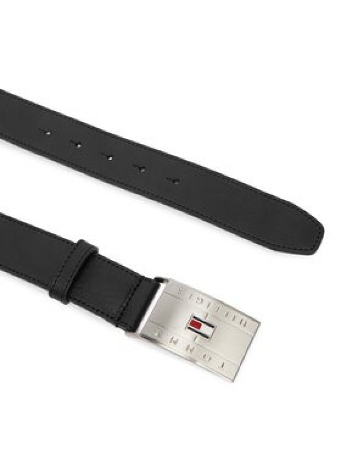 Tommy Hilfiger Pasek Th Flag Plaque Belt AM0AM14322 Czarny