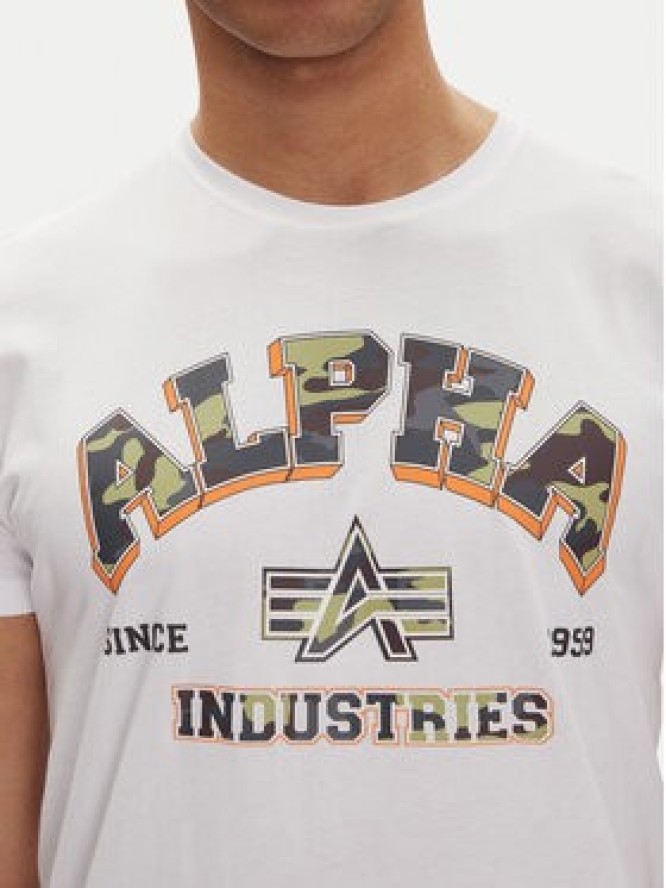 Alpha Industries T-Shirt Small Logo 146511 Biały Regular Fit