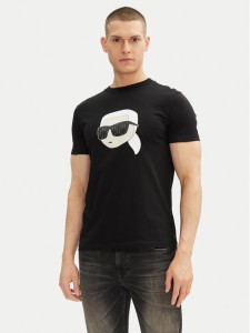 KARL LAGERFELD T-Shirt 755073 552251 Czarny Regular Fit