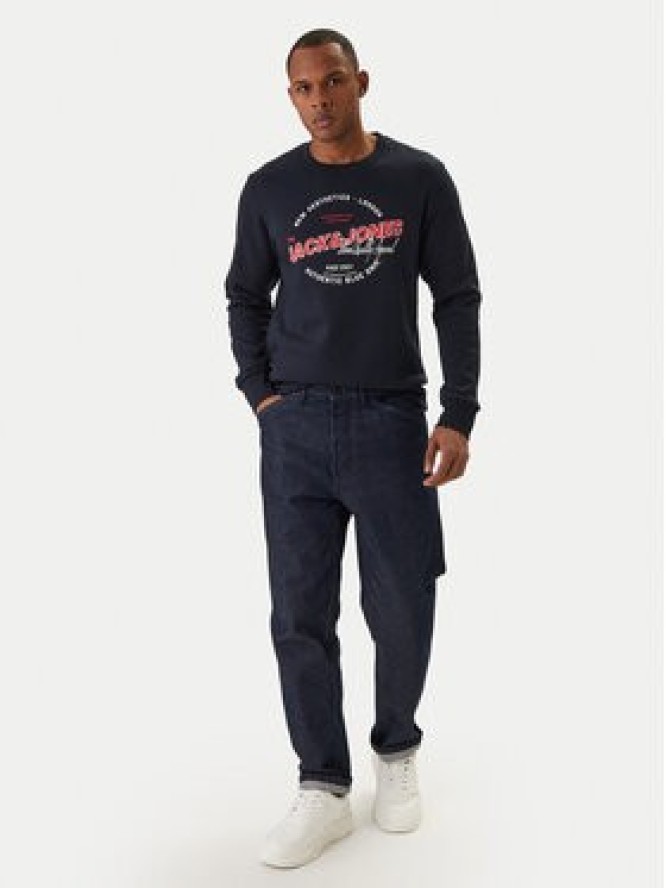 Jack & Jones Bluza Logo 12288925 Granatowy Regular Fit