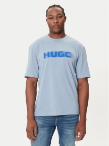 HUGO T-Shirt Nalax 50543493 Błękitny Regular Fit