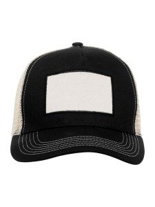 clique Trucker Patch Cap z bawełnianego twillu i siatki – Black