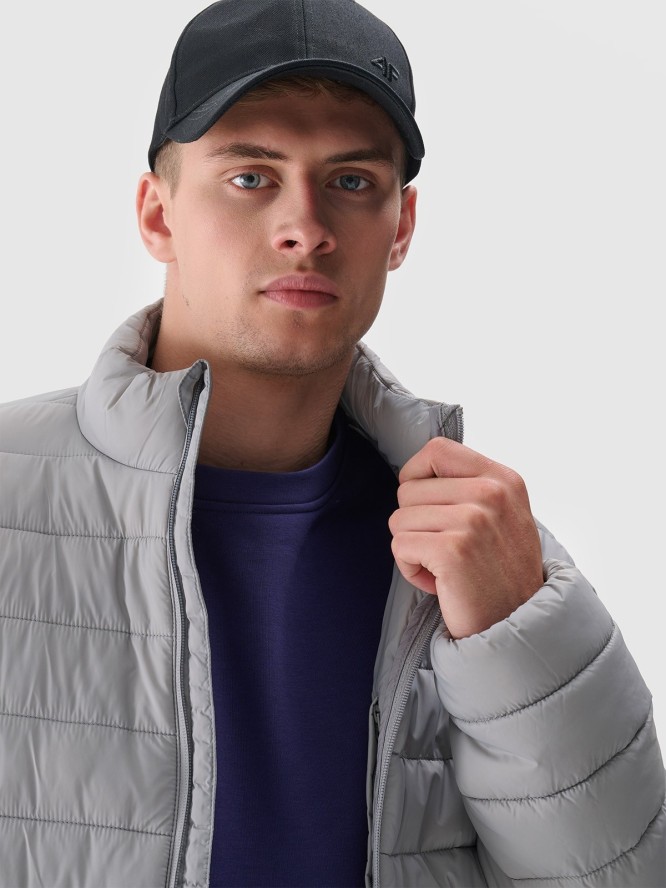 4F Kurtka puchowa z syntetycznym wypełnieniem męska - szara S