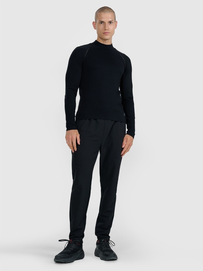 4F Spodnie do biegania w terenie męskie - czarne XL