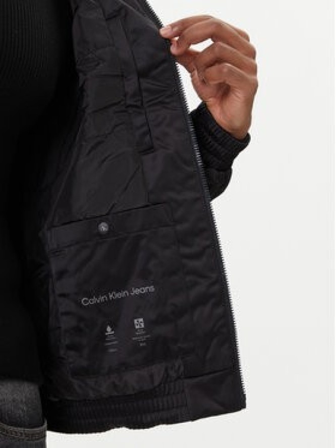 Calvin Klein Jeans Kurtka bomber Harrington LV04RC516G Czarny Regular Fit