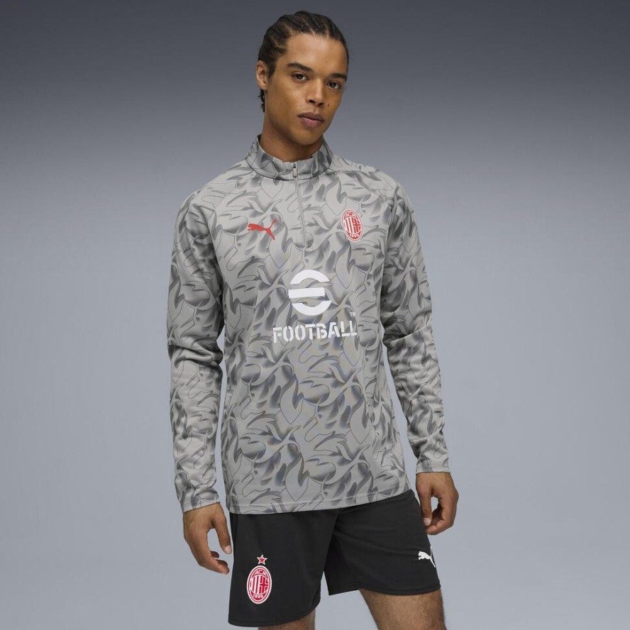 Męska bluza przedmeczowa z zamkiem 1/4 AC Milan PUMA