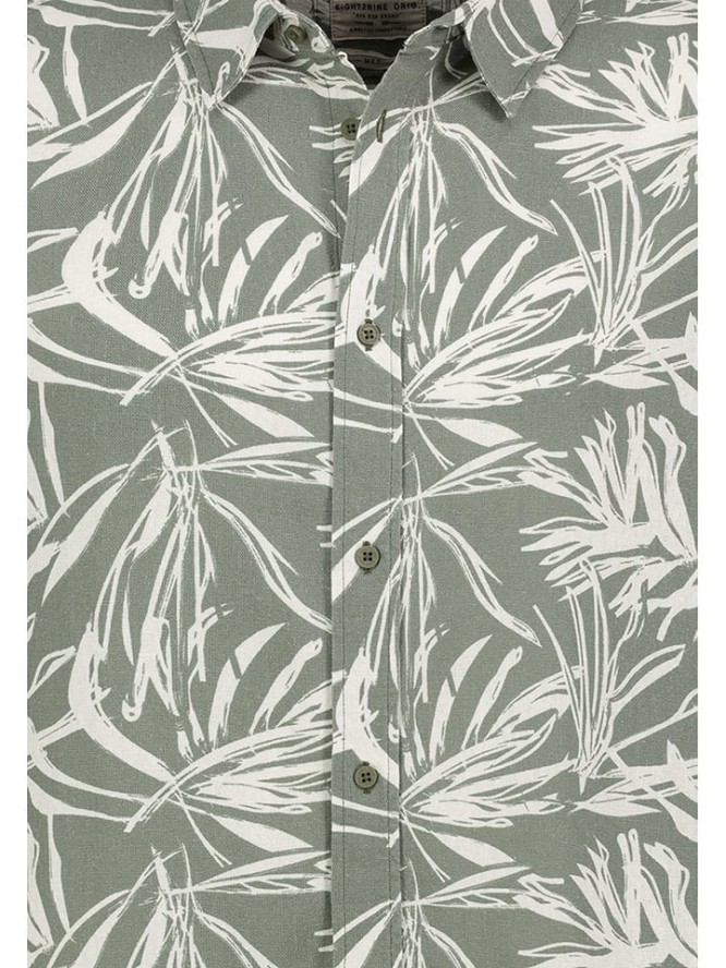 Eight2Nine Koszula w kolorze oliwkowo-białym rozmiar: S