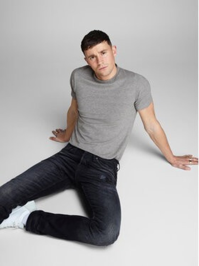 Jack & Jones T-Shirt Basic 12058529 Szary Stretch Fit