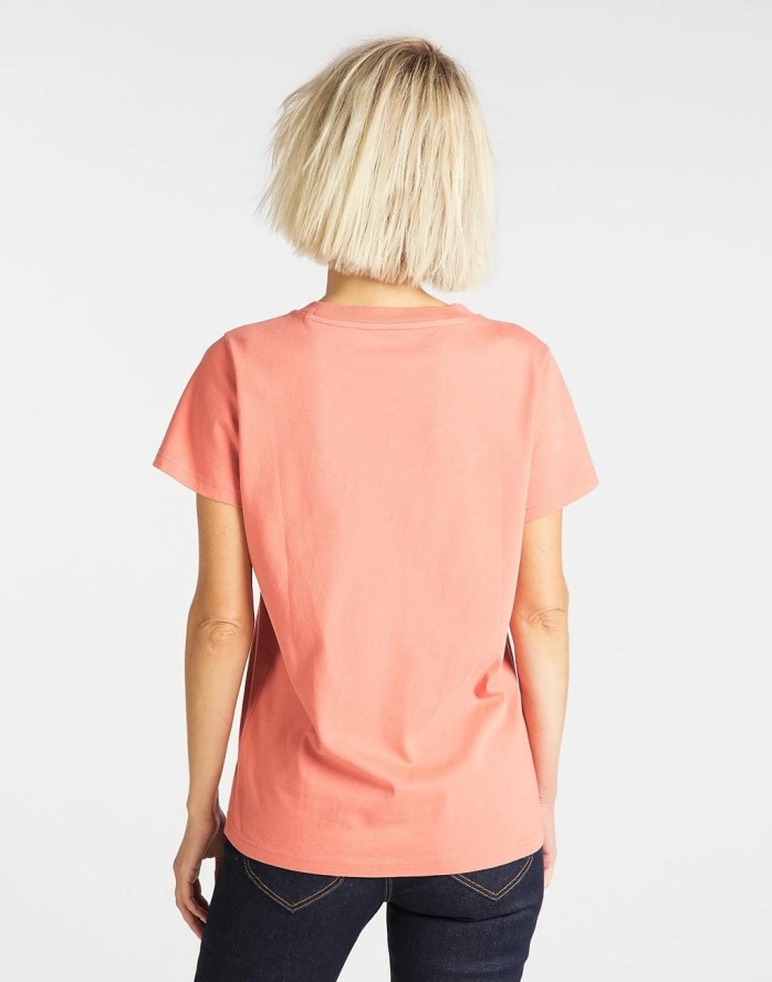 LEE CREW NECK TEE DAMSKII T-SHIRT PAPRIKA L41LETNI 112109063