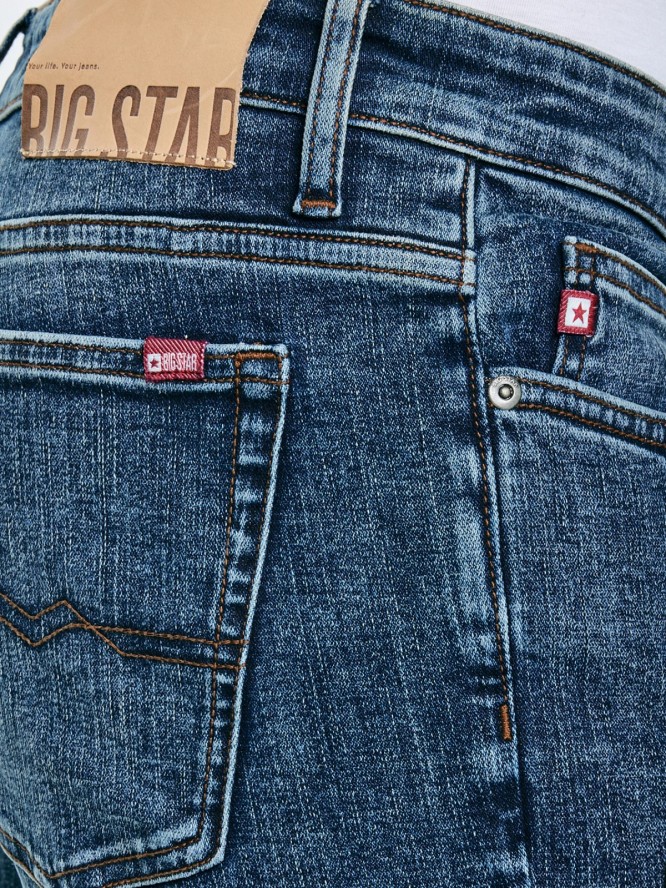 Jeansy męskie z przetarciami niebieskie Terry Carrot 441