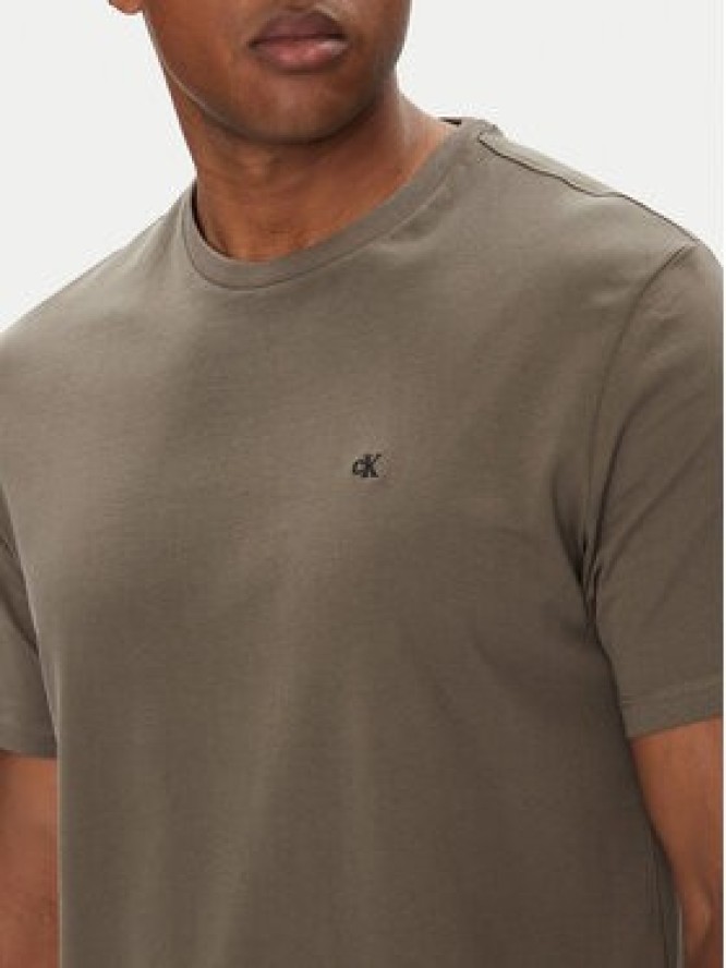 Calvin Klein Jeans T-Shirt LV040HM265 Brązowy Regular Fit