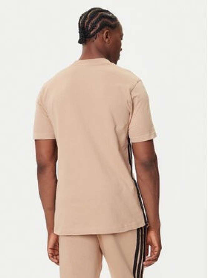 adidas T-Shirt Essentials 3-Stripes JX0734 Beżowy Regular Fit