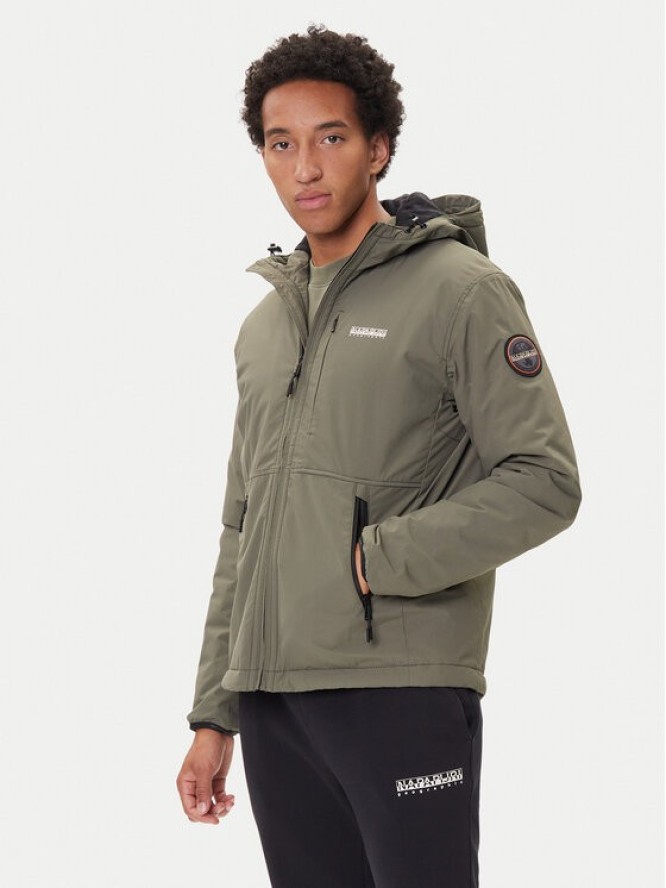 Napapijri Kurtka przejściowa A-Tundra Wint 1 NP0A8928 Khaki Regular Fit