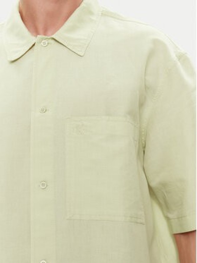 Calvin Klein Jeans Koszula J30J325173 Zielony Relaxed Fit