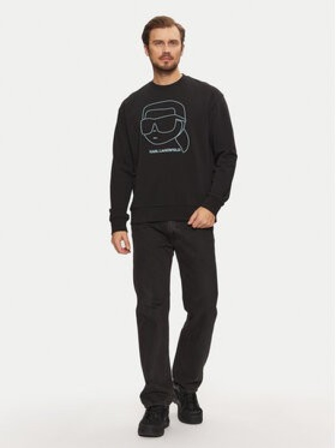 KARL LAGERFELD Bluza 705176 551900 Czarny Regular Fit