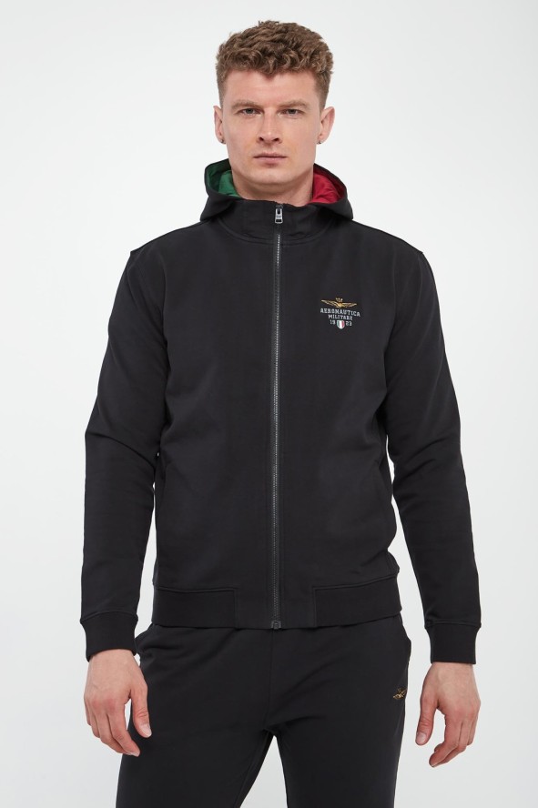 Bluza męska z odpinanym kapturem AERONAUTICA MILITARE