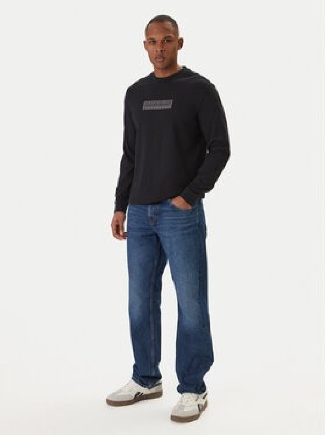 Napapijri Longsleeve S-Box Logo NP0A8BC5 Czarny Regular Fit