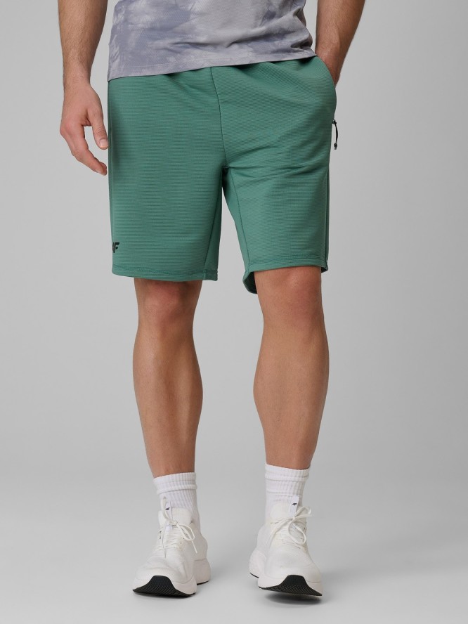 4F Spodenki treningowe szybkoschnące męskie - turkusowe L