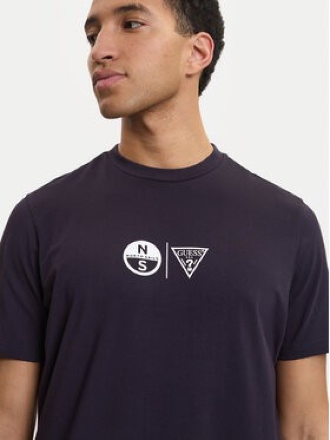 Guess T-Shirt GUESS x NORTH SAILS M6GI40 K3322 Granatowy Regular Fit