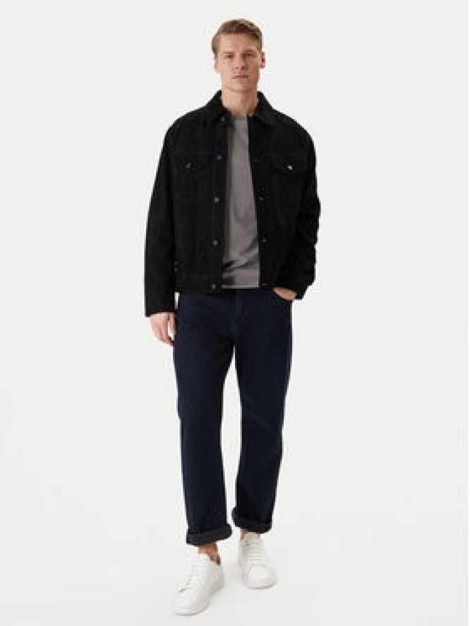 BOSS Kurtka skórzana Johot 50552130 Czarny Regular Fit