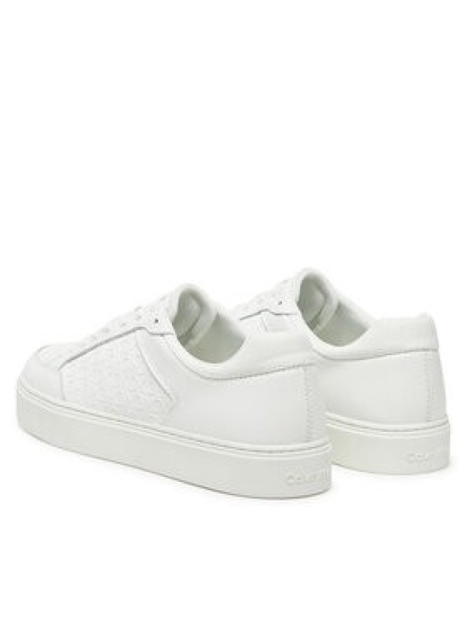 Calvin Klein Sneakersy Clean Cup Low Laceup Mono HM0HM01899 Biały