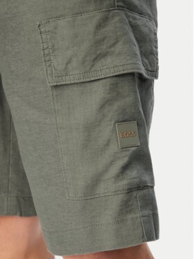 BOSS Szorty materiałowe Sisla 50559366 Szary Relaxed Fit