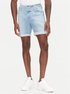 Lee Szorty jeansowe Rider 112363926 Niebieski Slim Fit