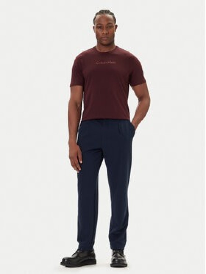 Calvin Klein T-Shirt Logo 30s LV04LD230G Bordowy Relaxed Fit