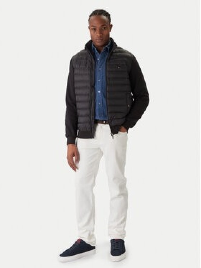 Tommy Hilfiger Kurtka przejściowa Mix Media Ess MW0MW41329 Czarny Regular Fit