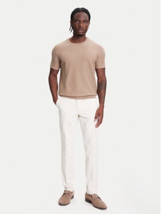 BOSS Chinosy P-Kaiton1 50543945 Écru Slim Fit