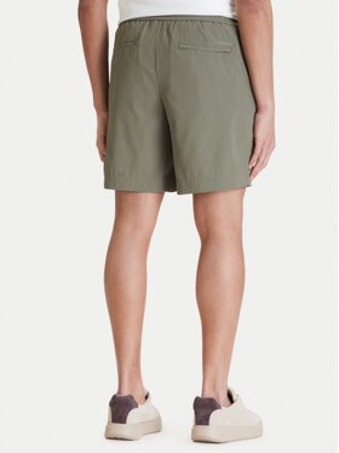 Calvin Klein Szorty materiałowe LV04LF610G Khaki Straight Fit