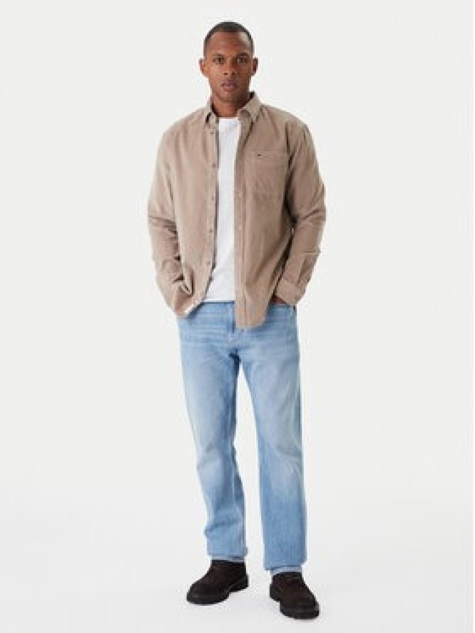 Tommy Jeans Koszula Baby Cord DM0DM22021 Beżowy Regular Fit