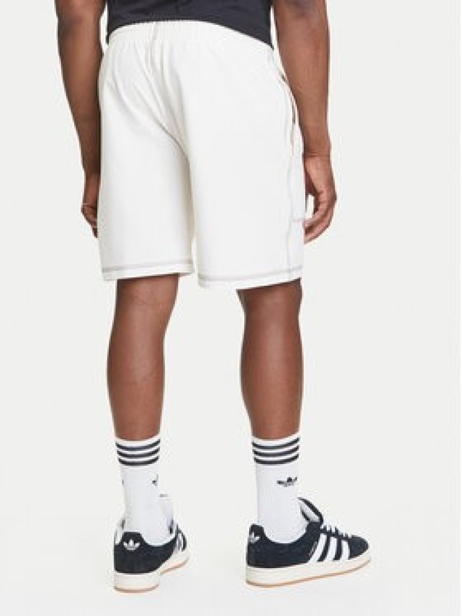 adidas Szorty sportowe Trefoil Essentials KA8541 Écru Loose Fit