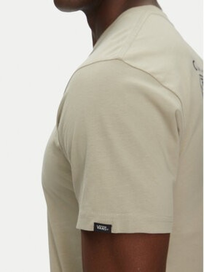 Vans T-Shirt Next Stop VN000NHPZUJ1 Beżowy Regular Fit