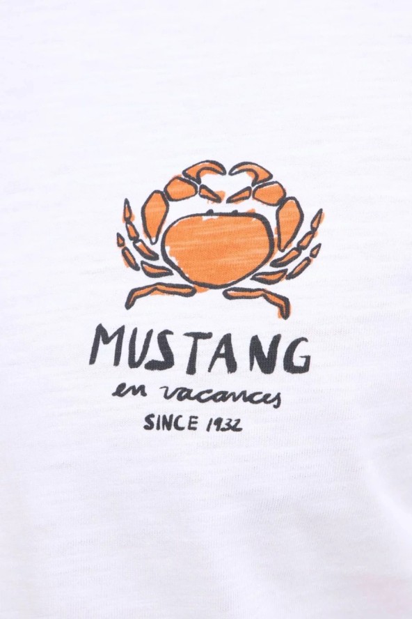 Męski T-Shirt Mustang Style Austin Bright White 1016495 2007