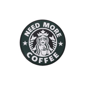 Naszywka na rzep Elitex Training Need More Coffee PVC