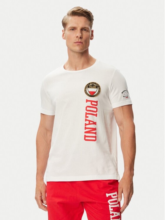 Beverly Hills Polo Club T-Shirt F-SS26M-TS0005 POL Biały Regular Fit