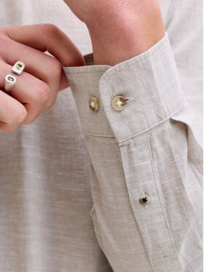 Jack & Jones Koszula Summer 12289184 Beżowy Regular Fit